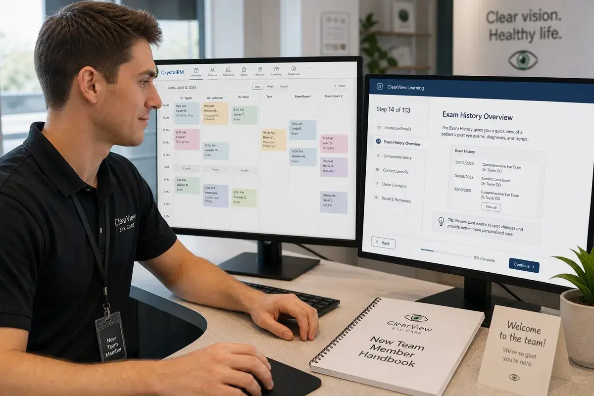 New optometry staff hire trained in EHR on day one with Navigate — Navigate onboarding platform